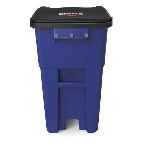  Rubbermaid Commercial Products Rubbermaid Commercial Brute Recycling Rollout Container, Square, 50gal, Blue