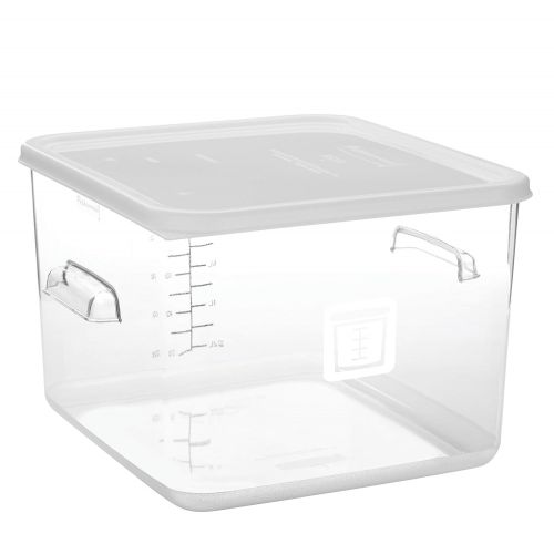  Rubbermaid Commercial Products Large Lid For 12, 18, And 22 Qt. Plastic Space Saving Square Food Storage Container (Fg652300Wht),White