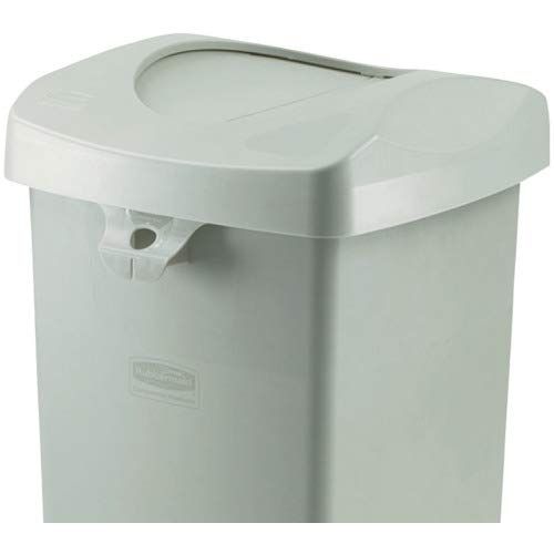  Rubbermaid Commercial Products Untouchable Square Trash/Garbage Can, Beige (FG356988BEIG)