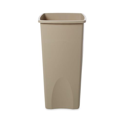  Rubbermaid Commercial Products Untouchable Square Trash/Garbage Can, Beige (FG356988BEIG)