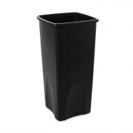 Rubbermaid Commercial Products Untouchable Square Trash/Garbage Can, Black (FG356988BLA)