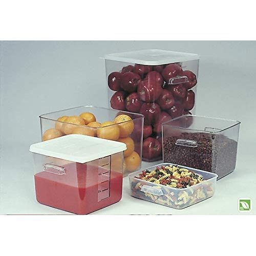  [아마존베스트]Rubbermaid Commercial Products Plastic Space Saving Square Food Storage Container For Kitchen/Sous Vide/Food Prep, 2 Quart, Clear (Fg630200Clr)