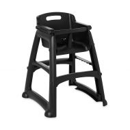 Rubbermaid Commercial Products Rubbermaid Commercial Sturdy Chair Youth Seat High Chair with Wheels, Black, FG780508BLA