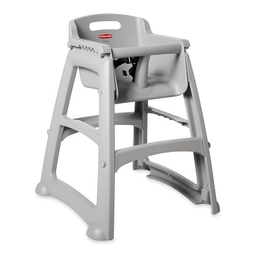  Rubbermaid Commercial Products Sturdy High-Chair for Child/Baby/Toddler, Pre-Assembled, Platinum (FG780608PLAT)