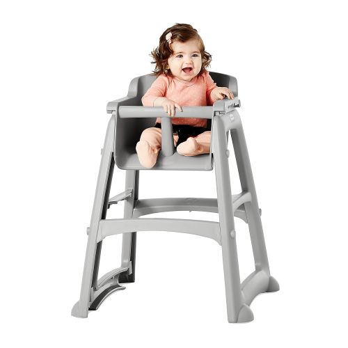  Rubbermaid Commercial Products Sturdy High-Chair for Child/Baby/Toddler, Pre-Assembled, Platinum (FG780608PLAT)