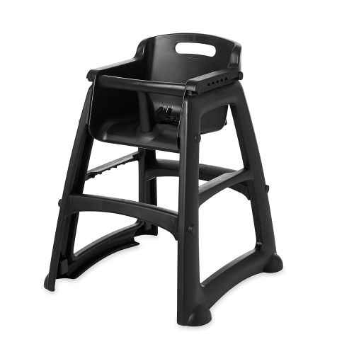  Rubbermaid Commercial Products Sturdy High-Chair for Child/Baby/Toddler, Pre-Assembled, Black (FG780608BLA)