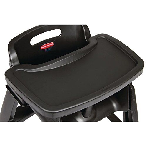  Rubbermaid Commercial Products Food Tray for Sturdy High-Chair, Black (FG781588BLA)