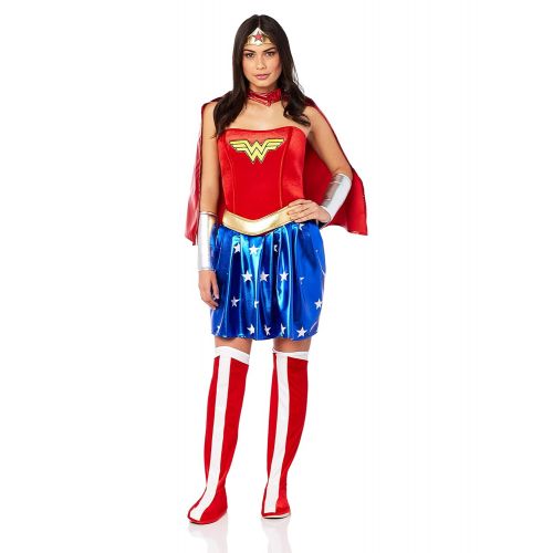  Rubie%27s Secret Wishes Deluxe Wonder Woman Costume, Blue/Red, Large