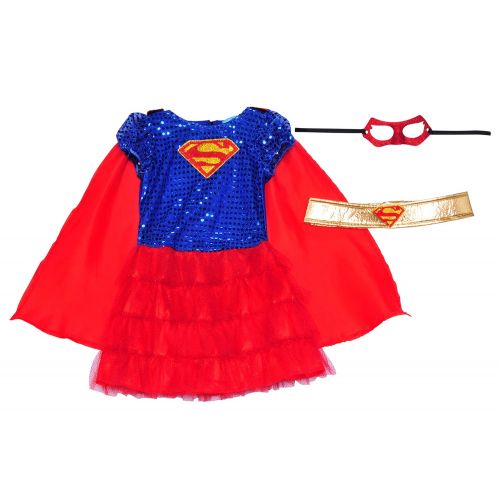  Rubie's Rubies Costume DC Superheroes Supergirl Sequin Child Costume, Medium