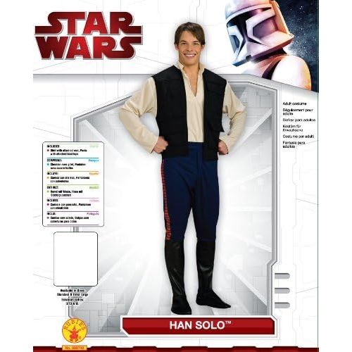  할로윈 용품Rubie's Star Wars Deluxe Hans Solo Costume, Black/Blue, Standard