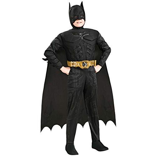  할로윈 용품Rubies Costume Co The Dark Knight Batman Muscle Deluxe Costume for Boys, Includes a Jumpsuit and More