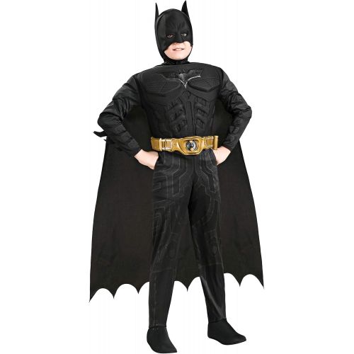  할로윈 용품Rubies Costume Co The Dark Knight Batman Muscle Deluxe Costume for Boys, Includes a Jumpsuit and More