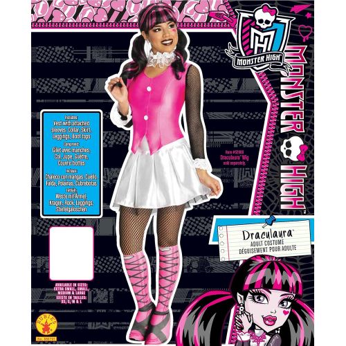  할로윈 용품Rubie's Secret Wishes Monster High Deluxe Adult Draculaura Costume, Pink/White, Medium