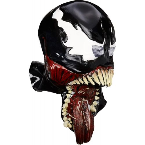  할로윈 용품Rubies unisex adult Marvel Universe Deluxe Venom Latex Costume Mask, As Shown, One Size US