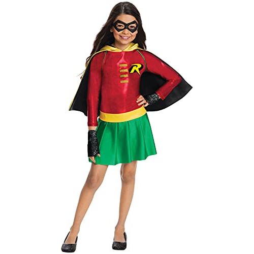  할로윈 용품Rubies Costume Girls DC Comics Robin Dress Costume, Small, Multicolor