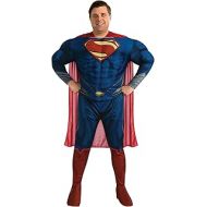Rubies Mens Man of Steel Deluxe Plus Size Adult Muscle-Chest Superman Costume