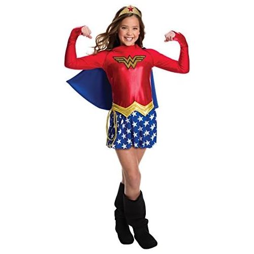  할로윈 용품Rubies Costume Girls DC Comics Wonder Costume, Large, Multicolor