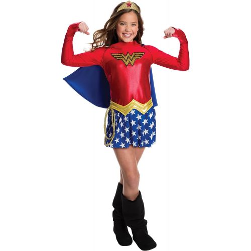  할로윈 용품Rubies Costume Girls DC Comics Wonder Costume, Large, Multicolor