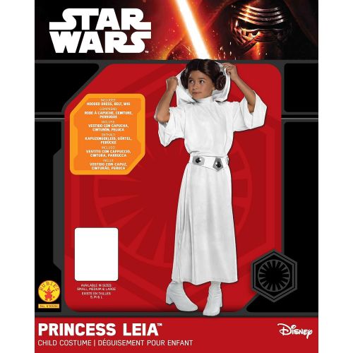  할로윈 용품Rubies Costume Star Wars Classic Princess Leia Deluxe Child Costume, Small