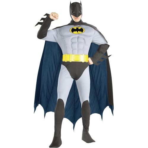  할로윈 용품Rubie's DC Comics Adult Deluxe Muscle Chest The Batman Costume, Large