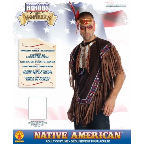  할로윈 용품Rubies Costume Heroes And Hombres Mens Native American Costume Poncho