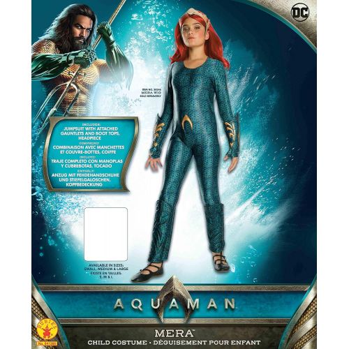  할로윈 용품Rubies Aquaman Movie Childs Deluxe Mera Costume