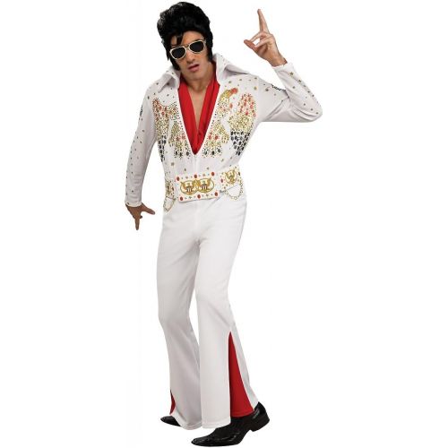  할로윈 용품Rubies Elvis Presley - Adult Deluxe Jumpsuit Costume,White,X-Large