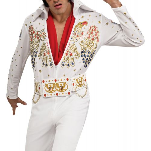  할로윈 용품Rubies Elvis Presley - Adult Deluxe Jumpsuit Costume,White,X-Large