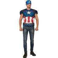 Rubies Avengers Age of Ultron Adult Captain America Muscle Chest Costume Top and Mask