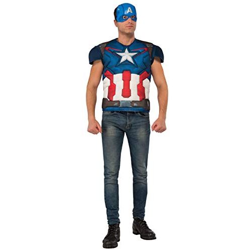  할로윈 용품Rubies Avengers Age of Ultron Adult Captain America Muscle Chest Costume Top and Mask