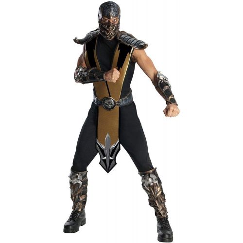  할로윈 용품Rubies Mortal Kombat - Scorpion Deluxe Adult Costume - One-Size (Standard)