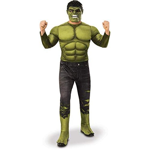  할로윈 용품Rubies Mens Marvel: Avengers 4 Mens Deluxe Hulk (2) Costume and Mask Adult Costume
