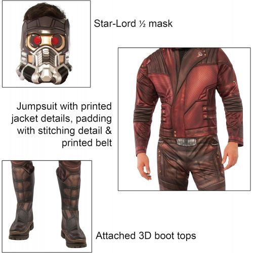  할로윈 용품Rubies Mens Marvel: Avengers 4 Mens Deluxe Star-Lord Costume and Mask Adult Costume