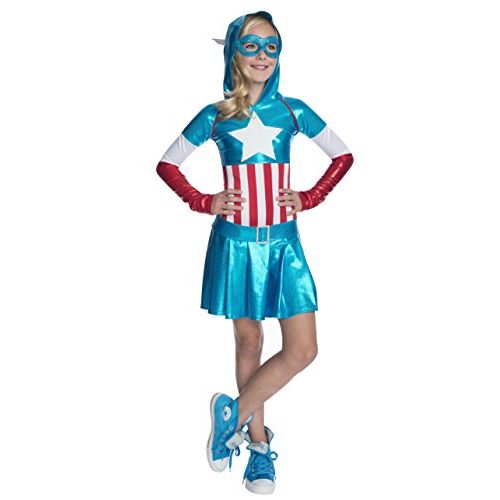  할로윈 용품Rubies Marvel Classic Childs American Dream Hoodie Costume Dress, Medium