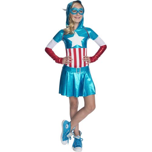  할로윈 용품Rubies Marvel Classic Childs American Dream Hoodie Costume Dress, Medium