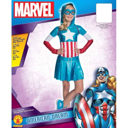  할로윈 용품Rubies Marvel Classic Childs American Dream Hoodie Costume Dress, Medium