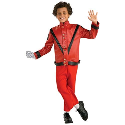  할로윈 용품Rubie's Michael Jackson Costume, Childs Deluxe Red Thriller Jacket Costume