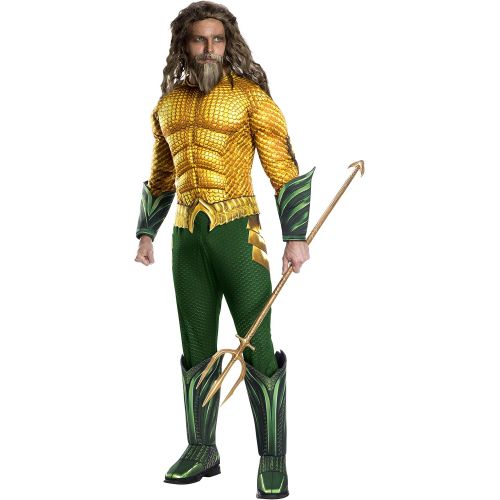  할로윈 용품Rubies Mens Standard Movie Adult Aquaman Deluxe Costume, As Shown