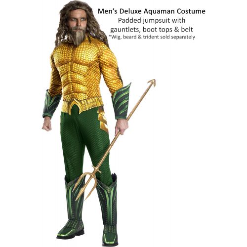  할로윈 용품Rubies Mens Standard Movie Adult Aquaman Deluxe Costume, As Shown
