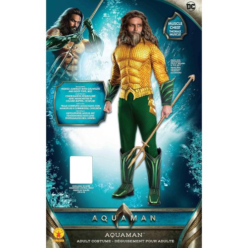  할로윈 용품Rubies Mens Standard Movie Adult Aquaman Deluxe Costume, As Shown