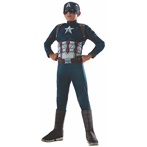  할로윈 용품Rubie's Marvels Captain America: Civil War - Deluxe Muscle Chest Captain America Costume for Kids