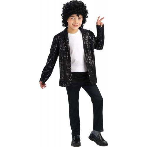  할로윈 용품Rubie's Michael Jackson Costume, Childs Deluxe Billie Jean Sequin Jacket Costume