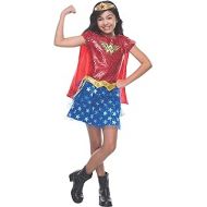 Rubies Costume DC Superheroes Wonder Woman Sequin Child Costume, Small