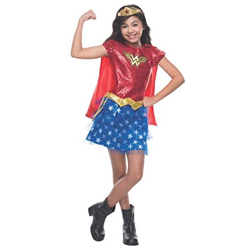  할로윈 용품Rubies Costume DC Superheroes Wonder Woman Sequin Child Costume, Small