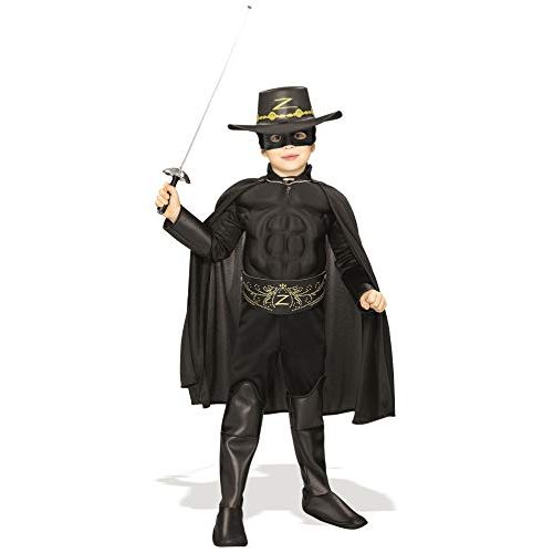  할로윈 용품Rubies Costume Zorro Deluxe Muscle Chest Child Costume, Small