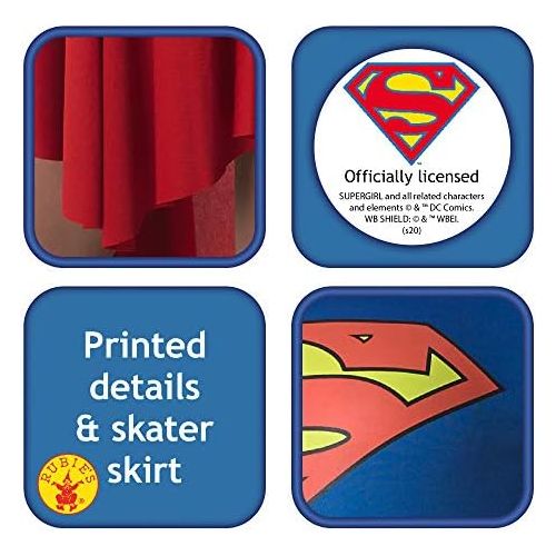  할로윈 용품RubieS DC Comics Deluxe Supergirl Costume, Red/Blue, Medium