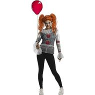 Rubies Womens IT Movie Chapter 2 Pennywise Costume Top and Make Up, As Shown