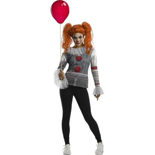  할로윈 용품Rubies Womens IT Movie Chapter 2 Pennywise Costume Top and Make Up, As Shown