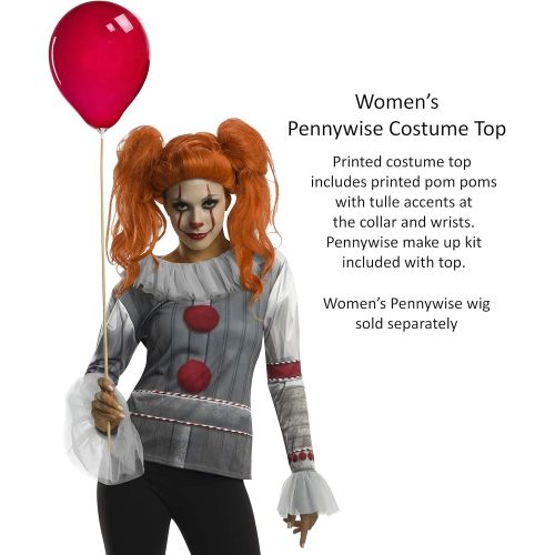  할로윈 용품Rubies Womens IT Movie Chapter 2 Pennywise Costume Top and Make Up, As Shown