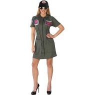 할로윈 용품Rubies Womens (Classic Movie) Deluxe Top Gun Costume Dress, as Shown, Large